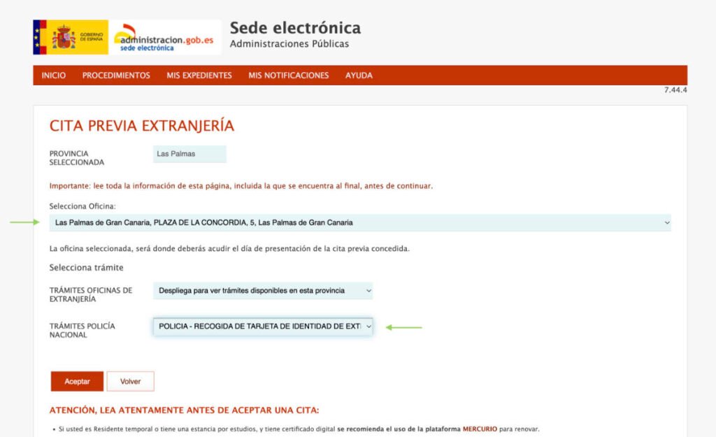 Paso 3 seleccionar trámite correcto para ver Lote TIE